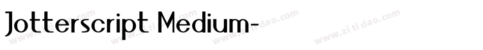 Jotterscript Medium字体转换